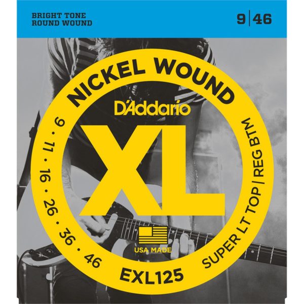 Daddario EXL125 Nickel Wound Super Light Top Regular Bottom 9-46