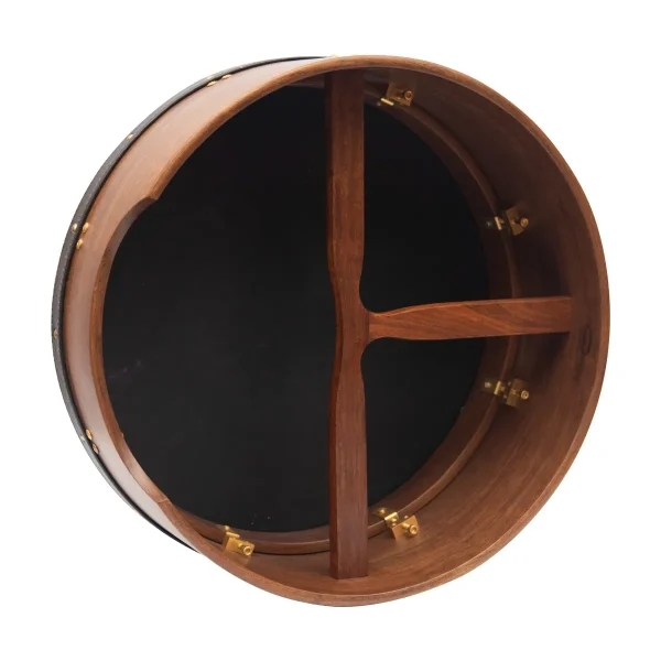 Heartland 16″x 4″ Tunable Bodhran T Bar Deep Tune Rosewood Black Skin