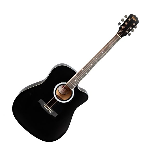 Trax MA41Q Dreadnought Acoustic Guitar Black