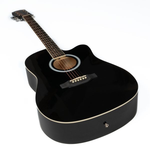 Trax MA41Q Dreadnought Acoustic Guitar Black