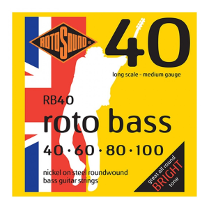Rotosound RB40 Nickel Bass Guitar Strings 40-100