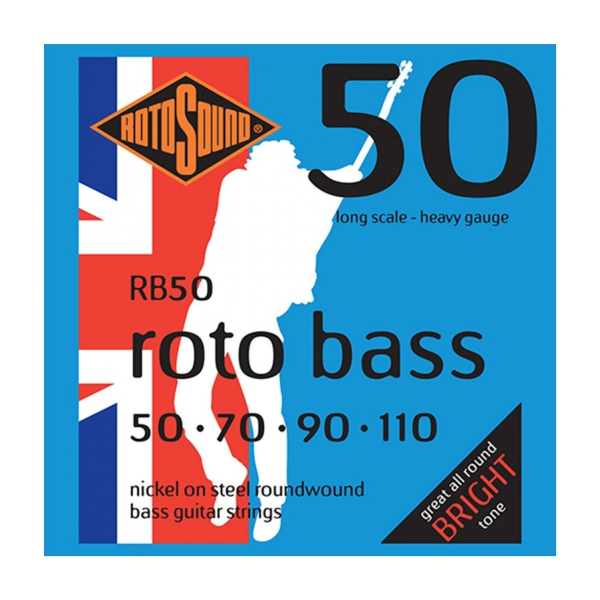 Rotosound RB50 Nickel Bass Guitar Strings 50-110