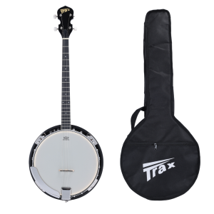 Trax 4 String Tenor Banjo 19 Fret w/Bag