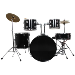 Trax TDK5 5 Piece Starter Drum Kit Black