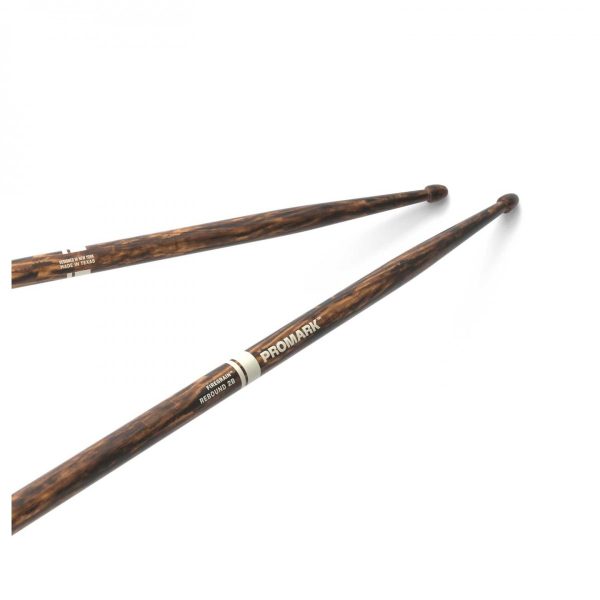 Promark Rebound 2B FireGrain Hickory Drumsticks Acorn Wood Tip