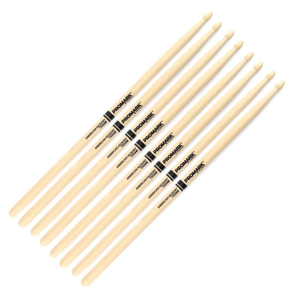 Promark Classic Forward 5A Hickory Wood Tip 4 Pack