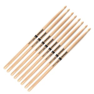 Promark Classic Forward 7A Hickory Wood Tip 4 Pack