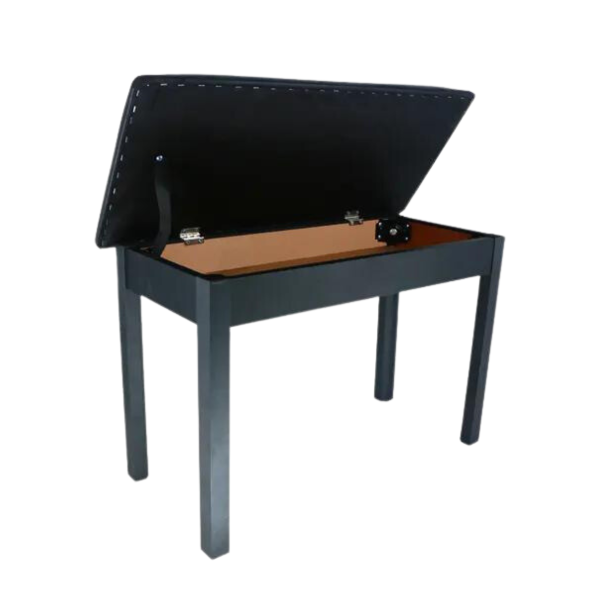 Trax Piano Stool with Storage Black