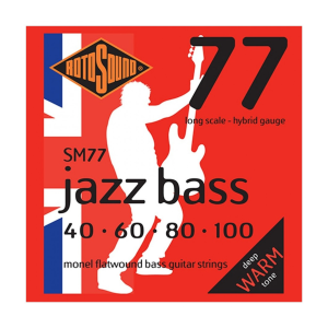Rotosound SM77 Jazz Bass Flatwound Bass Strings 40-100