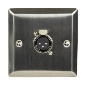 AV Link Steel Wallplate with XLR Socket