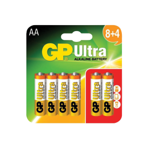 GP Ultra Alkaline Batteries AA 12 Pack