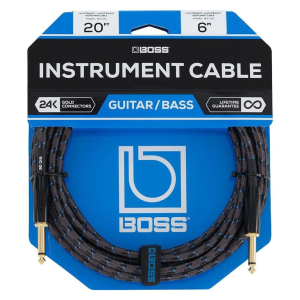 Boss BIC20 20ft/6m Instrument Cable Straight/Straight 1/4" Jack