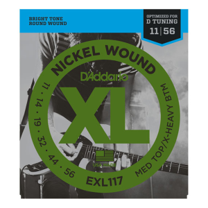 Daddario EXL117 Nickel Wound Medium Top/Extra Heavy Bottom 11-56