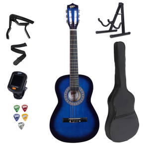 Trax 3/4 Size Classical Guitar Deluxe Pack Blueburst