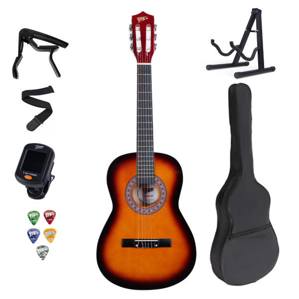 Trax 3/4 Size Classical Guitar Deluxe Pack Sunburst