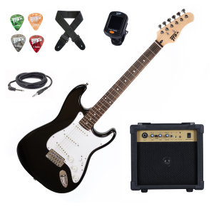 Trax ST1 Electric Guitar Pack Black