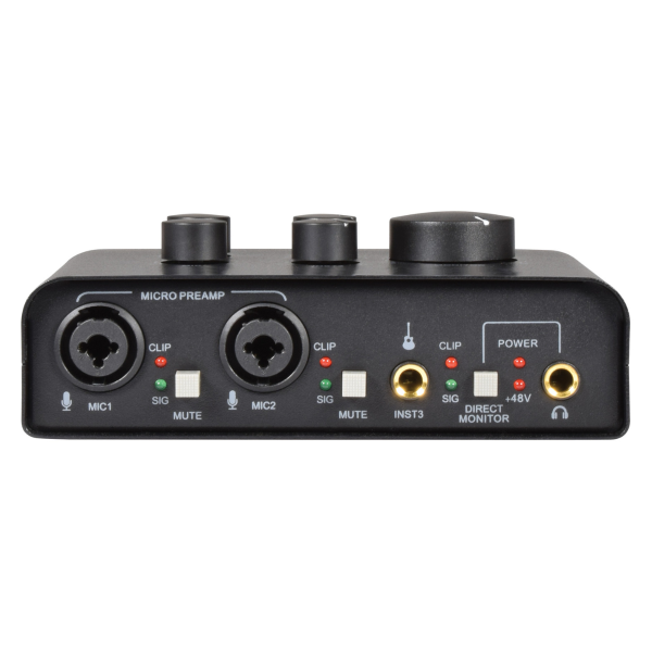 Citronic USB Audio Interface 2 Microphone + 1 Instrument