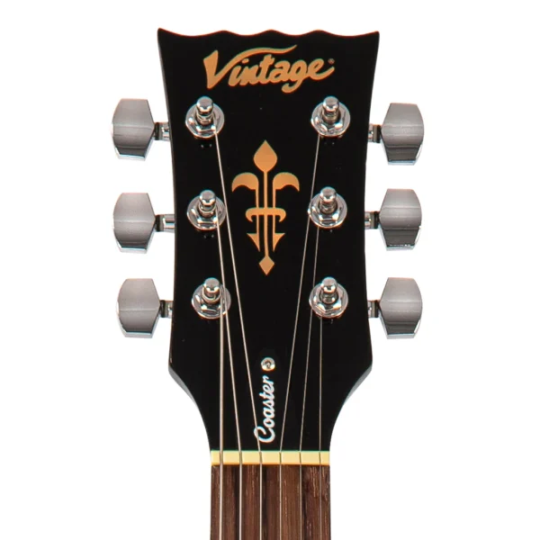 Vintage V10 Coaster Series Electric Guitar Boulevard Black