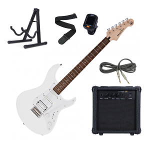 Yamaha Pacifica 012 White Guitar Pack with 10 Watt Amplifier