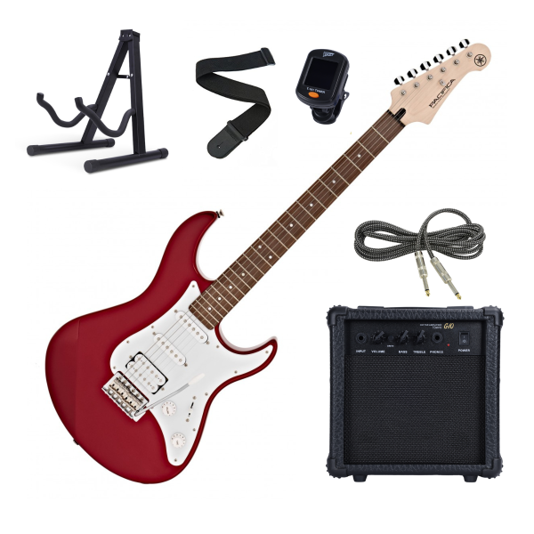 Yamaha Pacifica 012 Red Guitar Pack with 10 Watt Amplifier