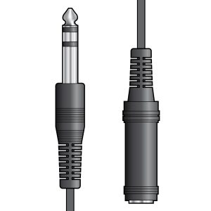 AV Link 6.3mm Plug to 6.3mm Socket Cable 6 Metre