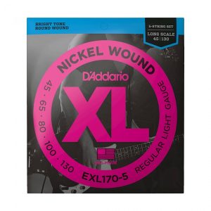 Daddario EXL170-5 5 String Bass Guitar Strings Light 45-130