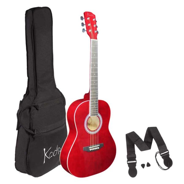 Koda HW34201 1/2 Size Acoustic Guitar Pack Steel String Red
