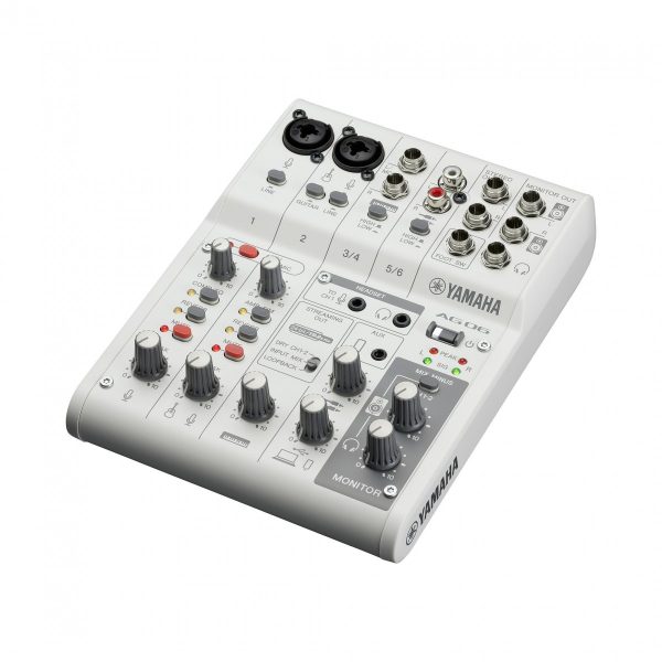 Yamaha AG06 MK2 6 Channel Mixer with USB Interface White