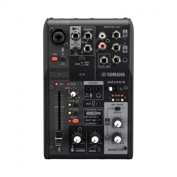 Yamaha AG03 MK2 3 Channel Mixer with USB Interface Black