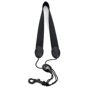 Rico Fabric Saxophone Strap Black with Plastic Snap Hook