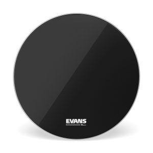 Evans EQ3 Resonant Black Bass Drum Head No Port 22"