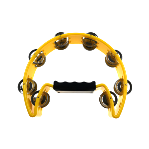 Trax Cutaway Tambourine Yellow