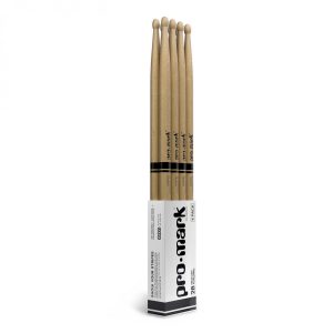 Promark Classic Forward 2B Hickory Drumsticks Oval Wood Tip 4 Pack