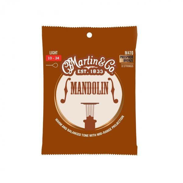 Martin M470 Phosphor Bronze Mandolin Strings Light 10-34