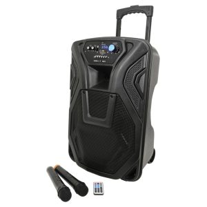 QTX Busker 12 PA with VHF Microphones Media Player & Bluetooth