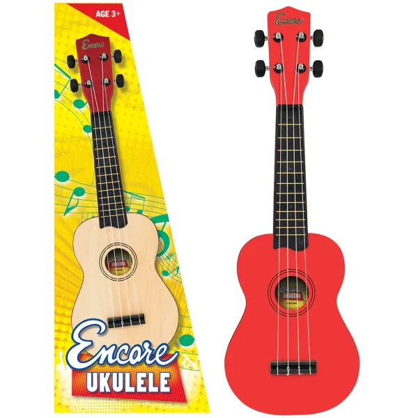 Encore EUK10 Soprano Ukulele Red