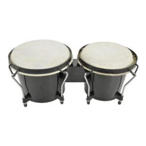 Trax BG01 6"& 7" Traditional Wooden Bongo Set Black