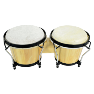 Trax BG01 6"& 7" Traditional Wooden Bongo Set Natural