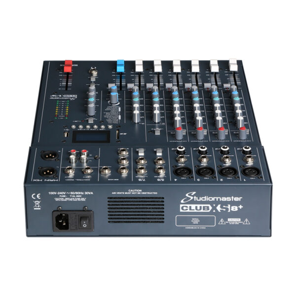 Studiomaster CLUB XS8+ 8 Channel Mixing Console with Bluetooth & DSP