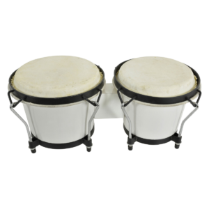 Trax BG01 6"& 7" Traditional Wooden Bongo Set White