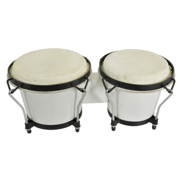 Trax BG01 6"& 7" Traditional Wooden Bongo Set White