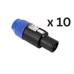 Trax 4 Pole Male Speakon Plug 10 Pack