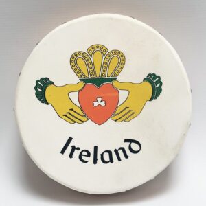 Koda Irish Bodhran 8″ with Beater Solid Wooden Frame & Crossbar Claddagh