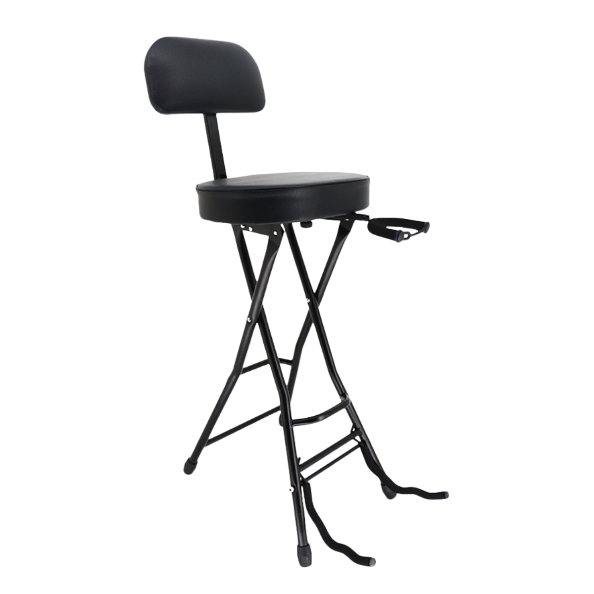 Trax Foldable Guitar Stool with Stand and Back Rest