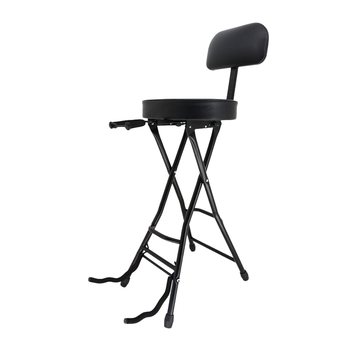 Trax Foldable Guitar Stool with Stand and Back Rest