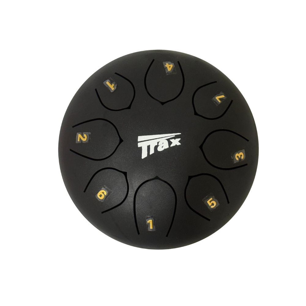 Trax Steel Tongue Drum 6 inch 8 Note Black