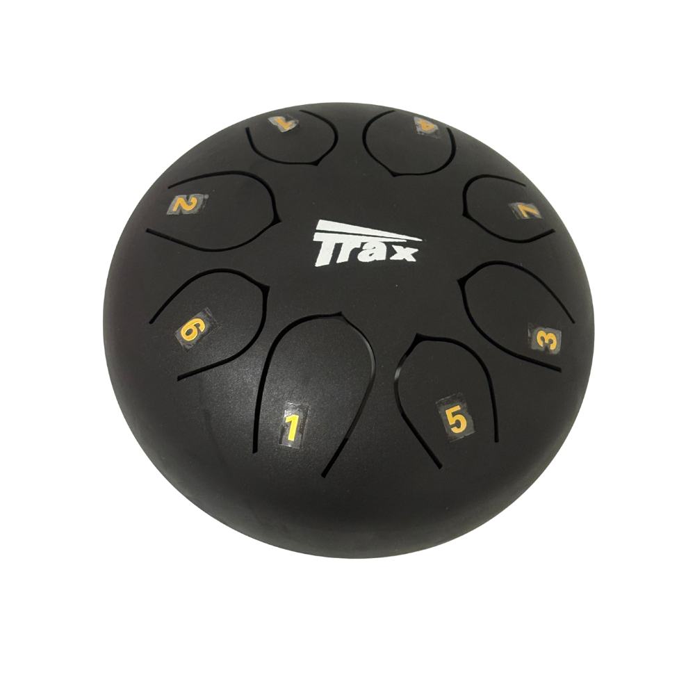 Trax Steel Tongue Drum 6 inch 8 Note Black