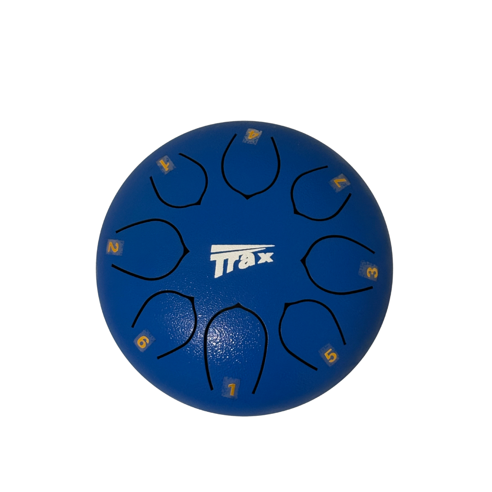 Trax Steel Tongue Drum 6 inch 8 Note Blue