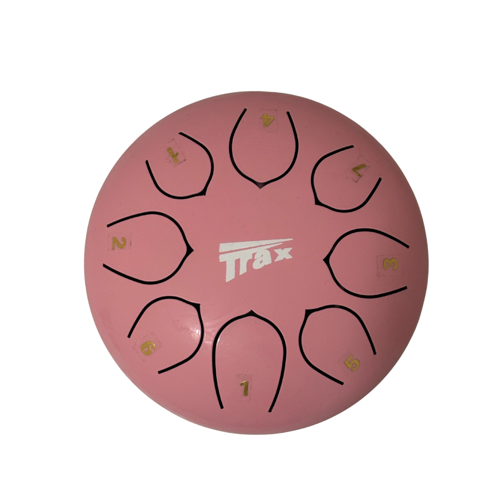 Trax Steel Tongue Drum 6 inch 8 Note Pink