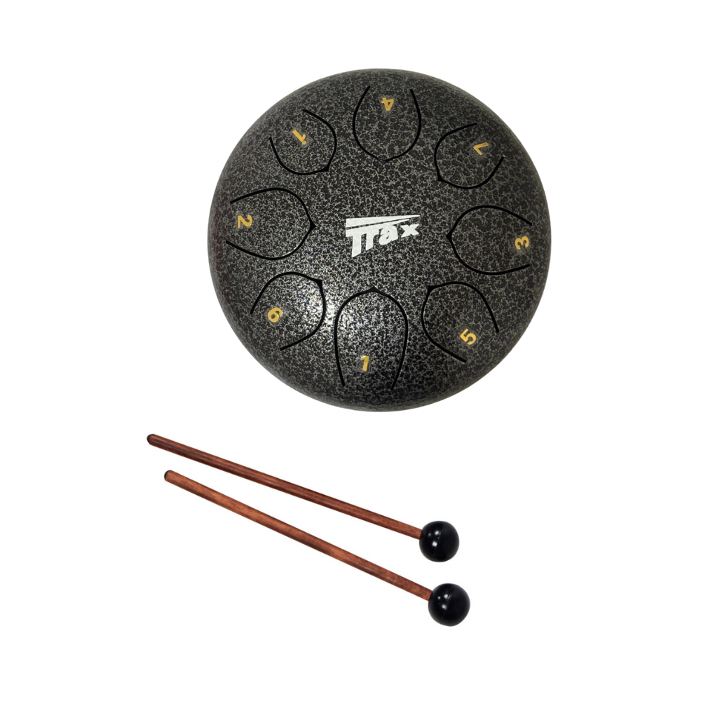 Trax Steel Tongue Drum 6 inch 8 Note Silver